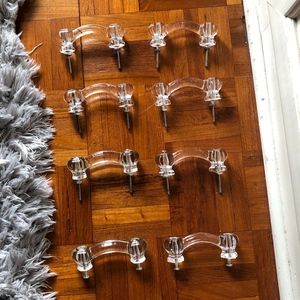 Lot of 8 Clear Crystal Drawer pulls